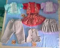 Одежда на куклу СССР, ГДР 42-60 см: юбка, блузка, носки, шорты, брюки