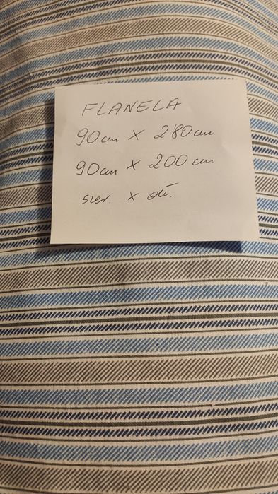 Kupon, materiał krawiecki,  flanela 90 cm x 280 cm i 90 cm x 200 cm