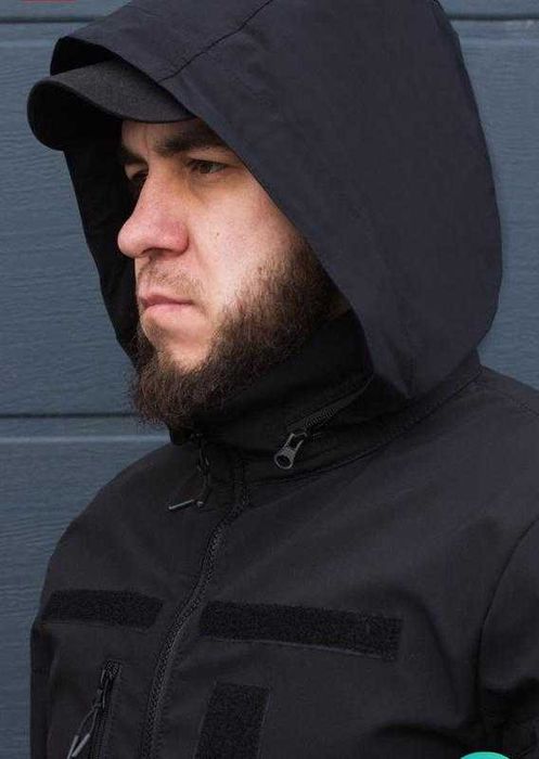 Тактична куртка для охранны staff soft shell garpun black