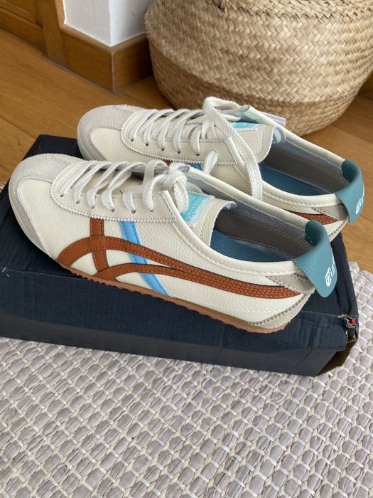 Onitsuka Tiger Riscas Castanhas e Azul