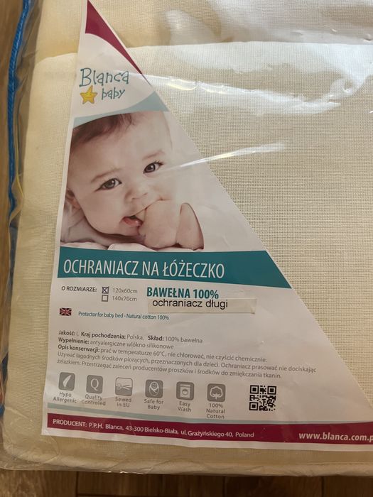 Ochraniacz na łóżeczko 120 x 60, długi