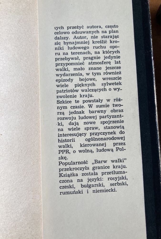 Książka pt,,Barwy walki”1968 MON