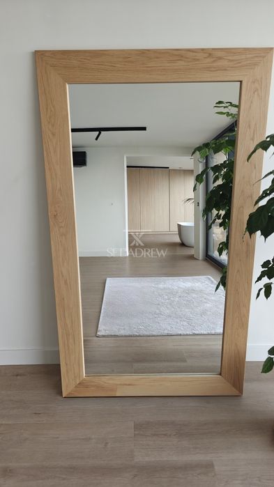 Lustra w drewnianej ramie Lustro dębowe na wymiar duże rozmiary