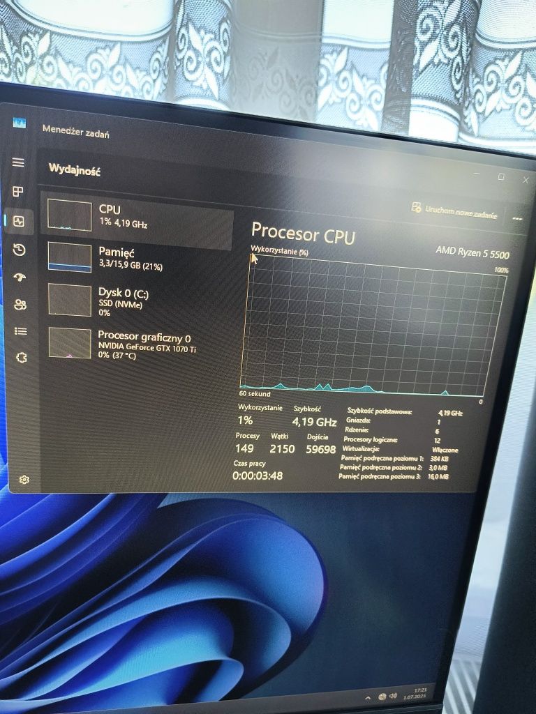 Komputer gamingowy r5500+gtx1070ti