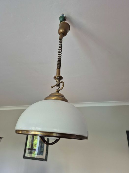 Żyrandol potrójny (metal, szkło)