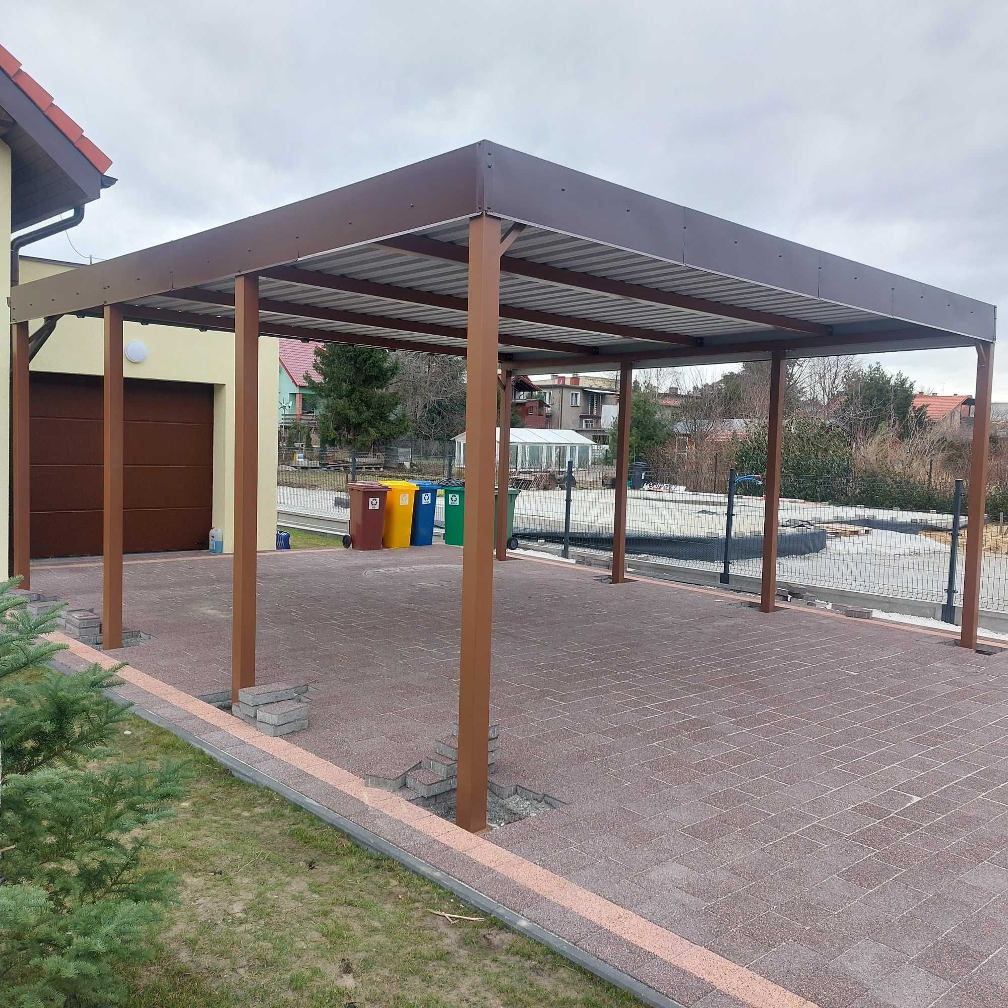 Carport  6 x 6,wiata samochodowa,wiata garażowa,konstrukcja stalowa