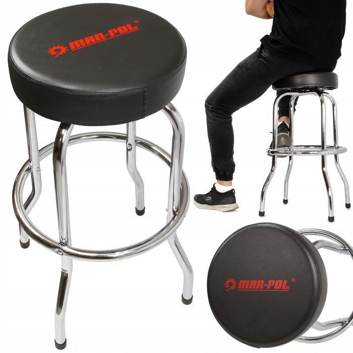 Taboret Obrotowy Stołek Warsztatowy Barowy Kuchenny Krzesło Fryzjers