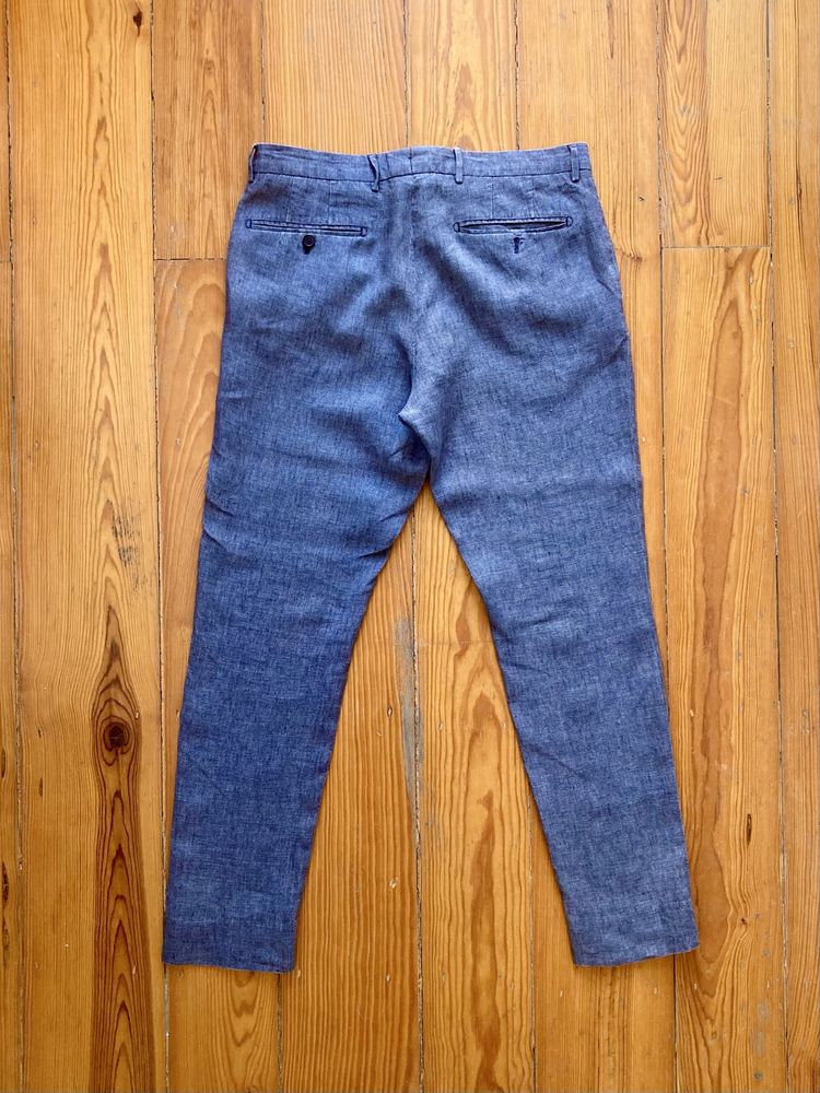 Calças Azul Linho - Massimo Dutti