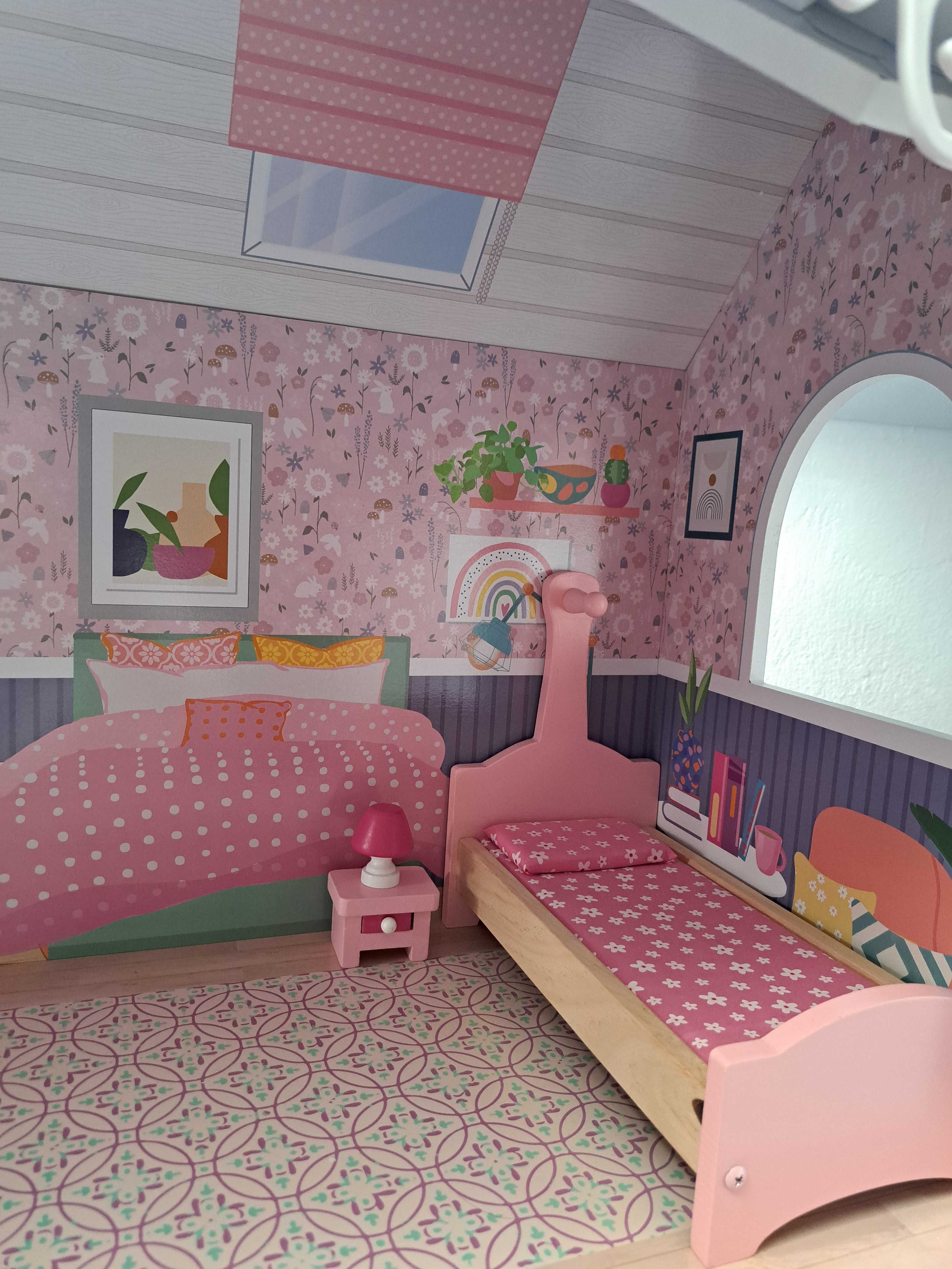 Drewniany domek dla lalek Barbie duży NOWY
