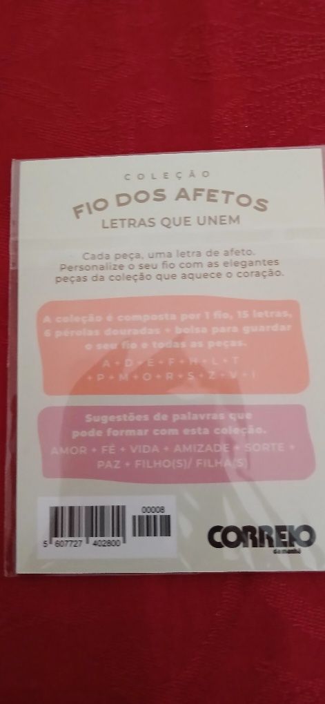 Letra P, da coleção Fio dos Afetos, nova