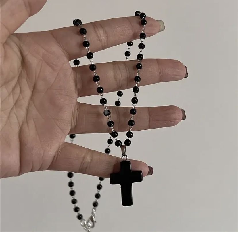 Ожерелье с крестом 6 видов унисекс  в стиле готика гранж