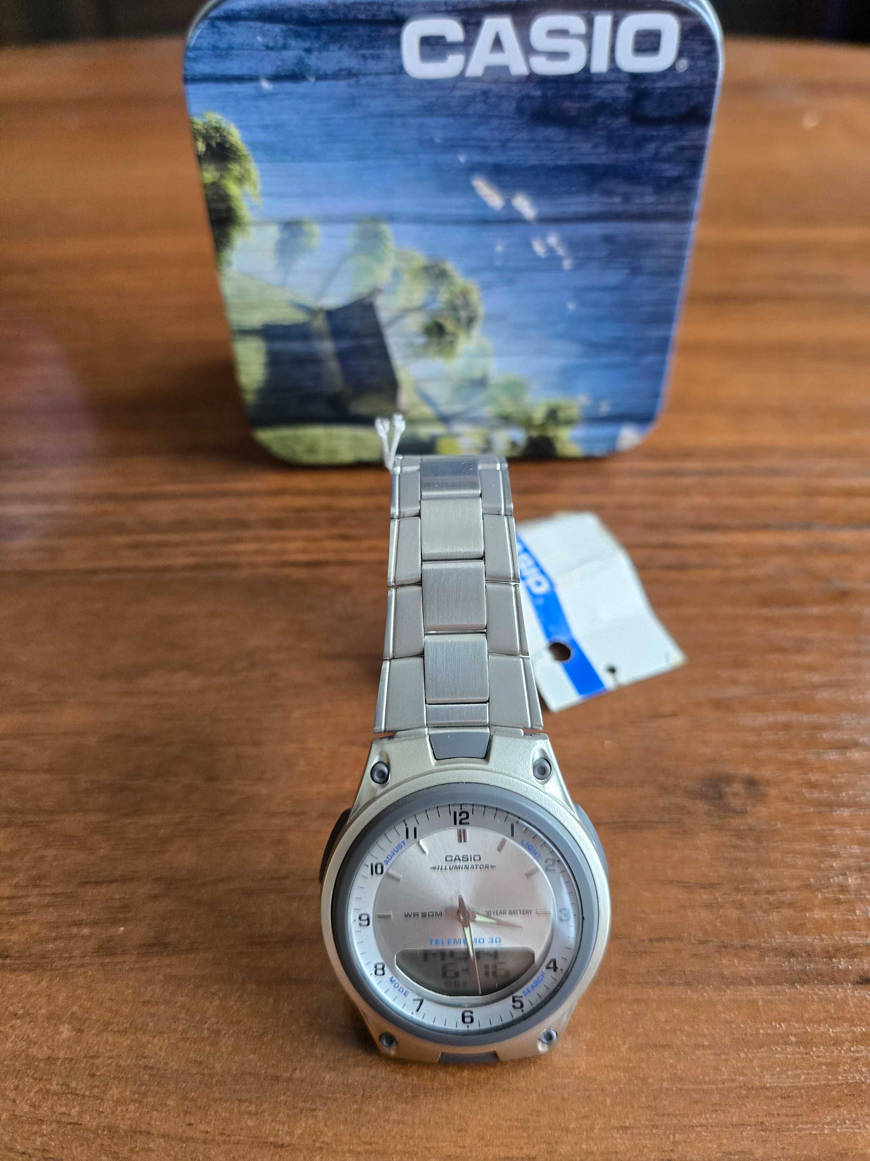 Męski zegarek Casio AW-80D-7av DUAL -TIME NOWY