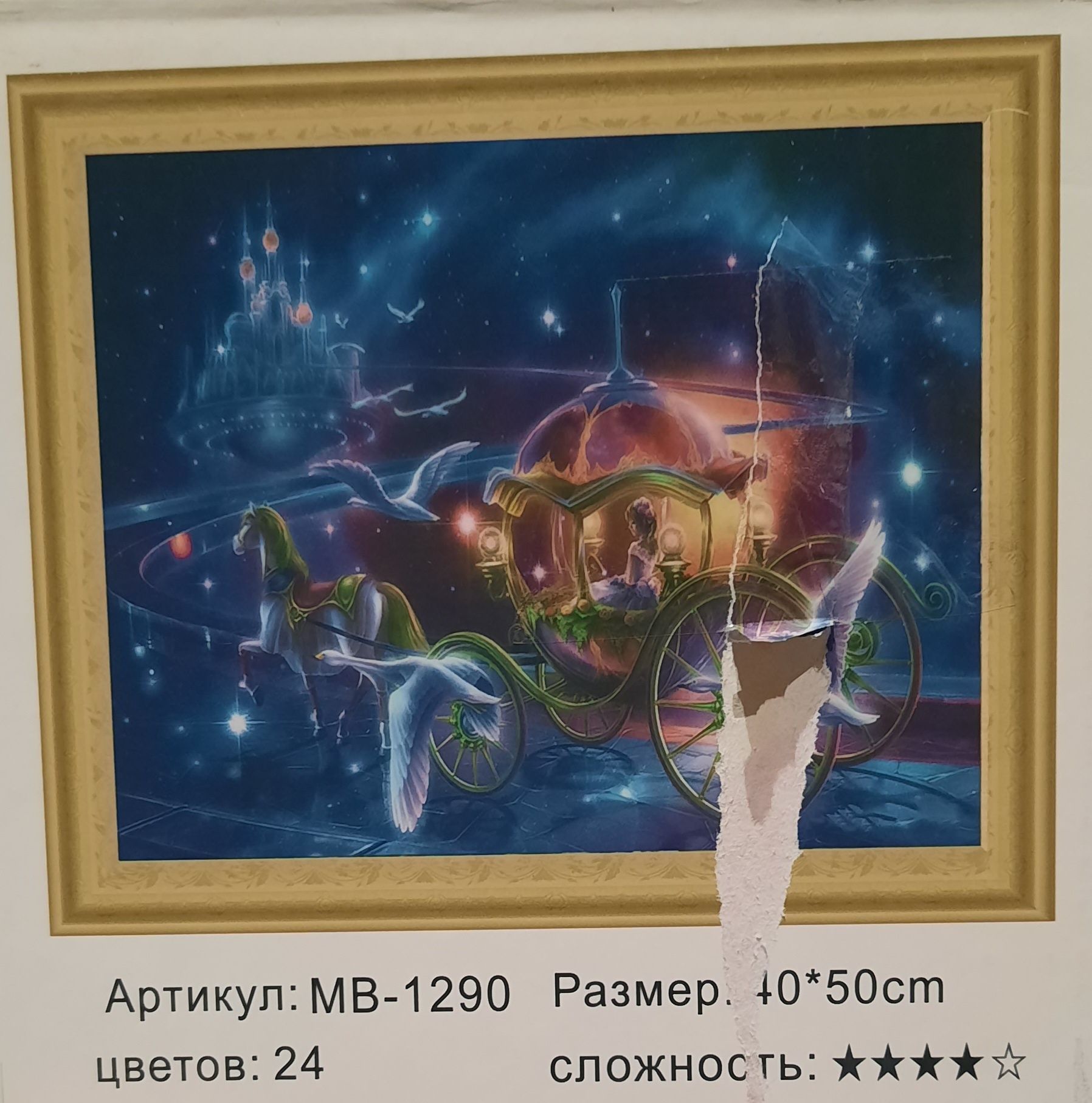 Алмазная мозаика 50×40 на подрамнике