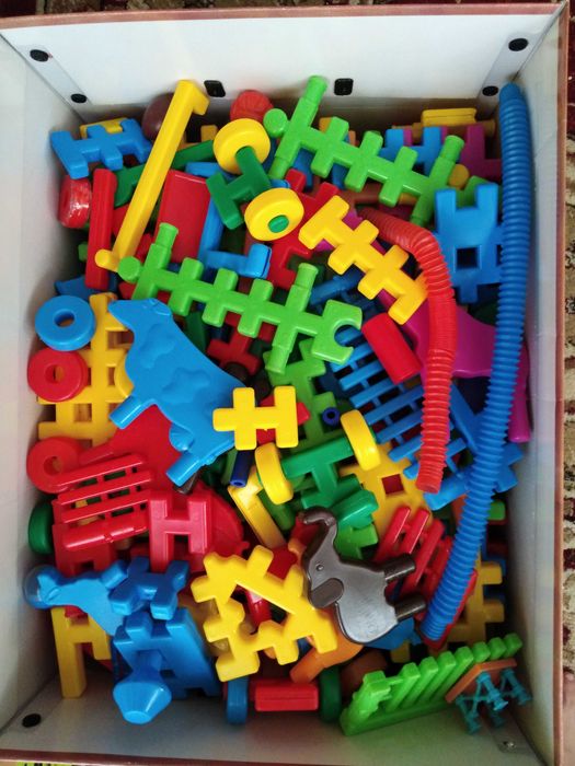 Klocki konstrukcyjne wafle duża ilość