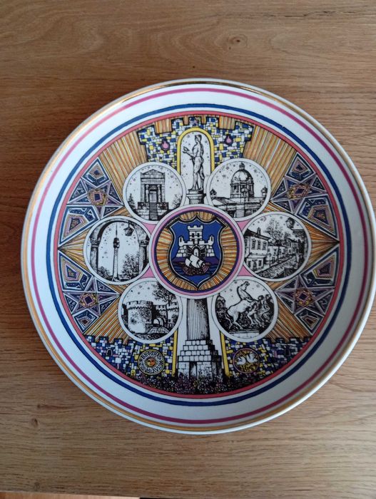 Talerz dekoracyjny najstarszego miasta w Europie Belgrad z czasów SFRJ