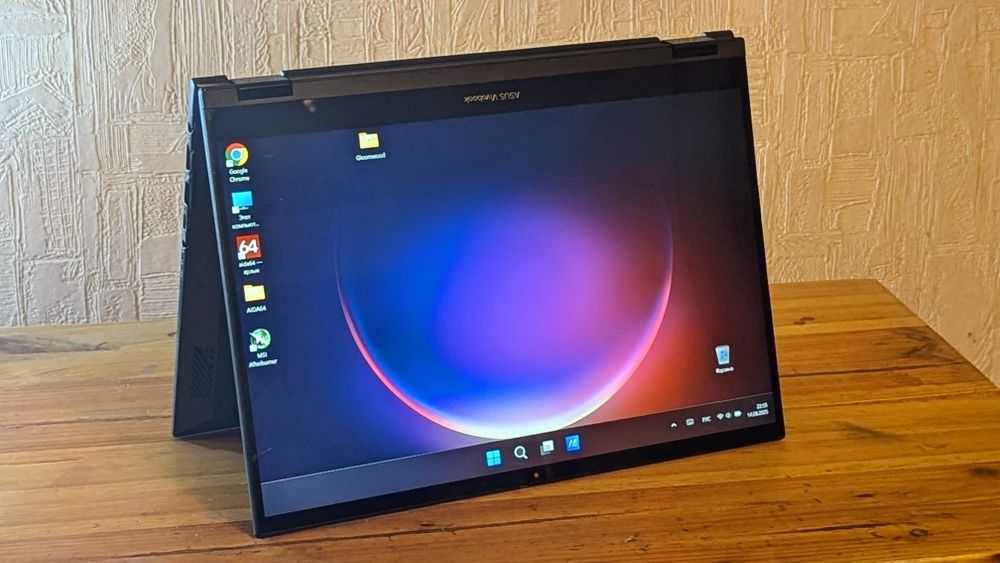 Asus s14 flip 10 ядер 1220p, м2 nvme 128gb, 8gb ram