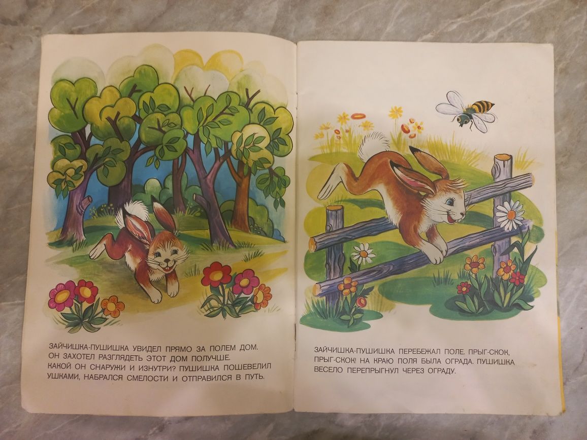 Зайчишка Пушишка детская книга 1970