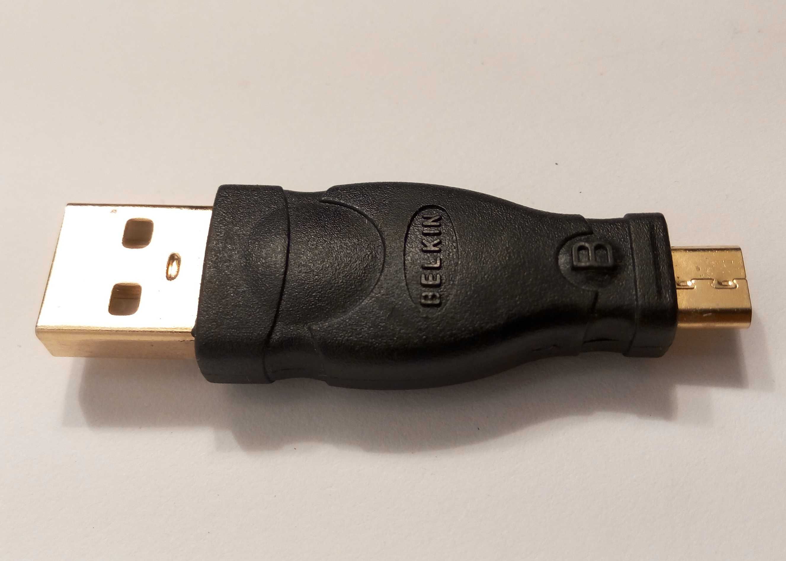Belkin короткий адаптер с позол. раъёмами 2.0 USB Type-A to Micro-USB