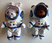IKEA AFTONSPARV zestaw 2 x pluszak astronauta w skafandrze miś królik