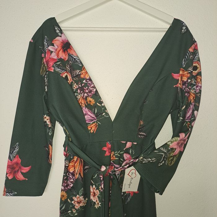 Macacão verde florido