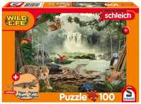 Puzzle 100 Schleich Dzika Przyroda + Figurka