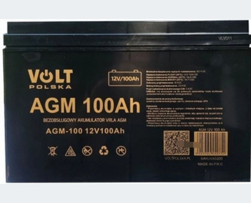 Акумулятор Volt AGM 12v 100Ah дбж