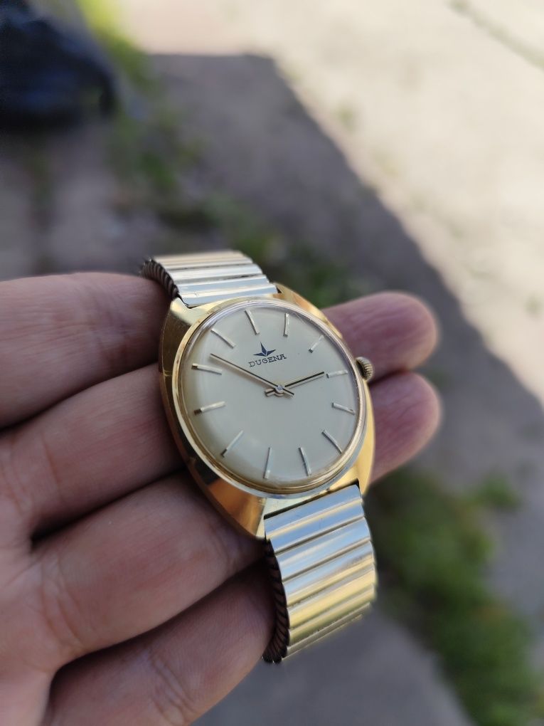 Zegarek mechaniczny dugena vintage retro prl