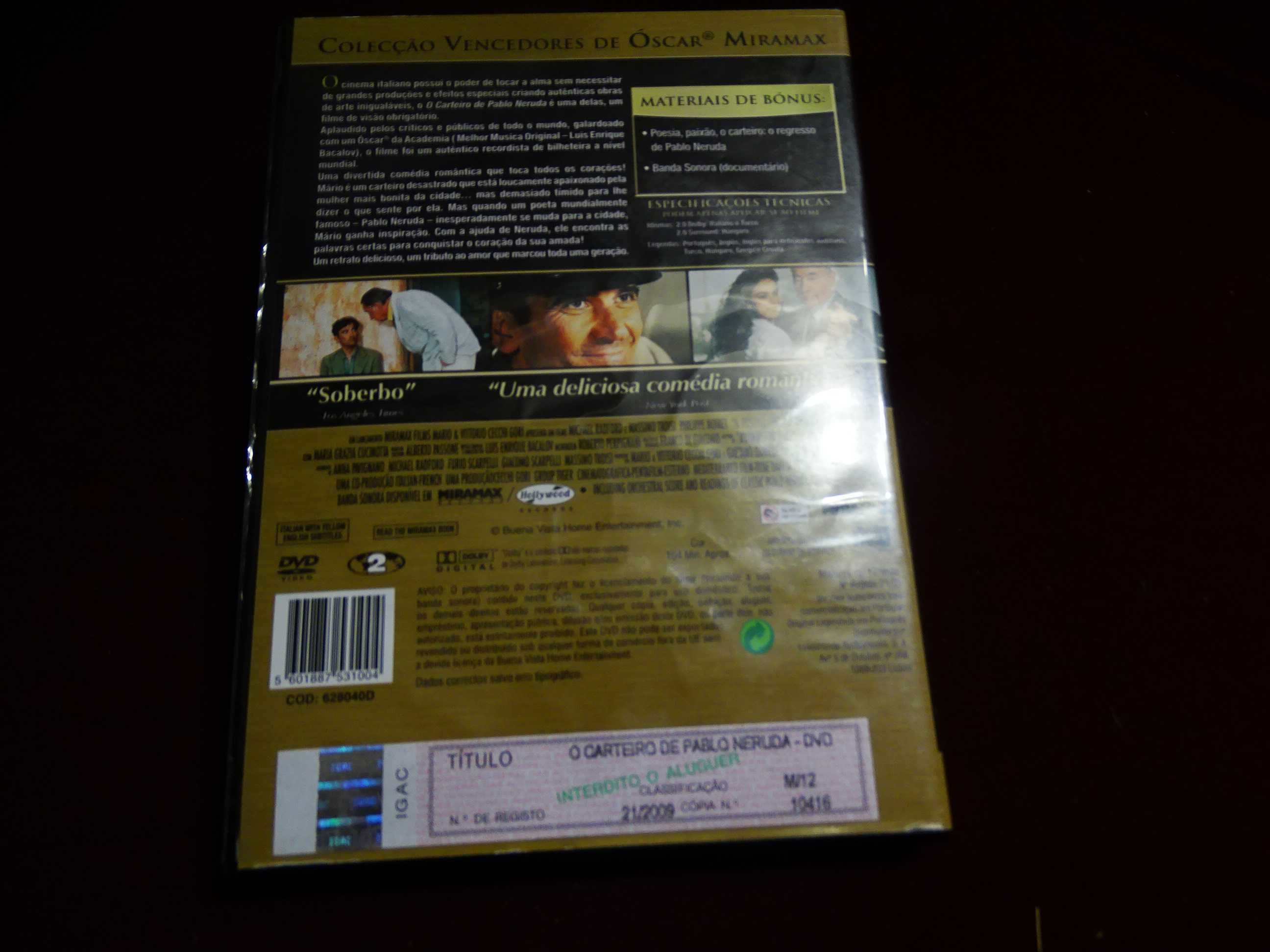 DVD-O Carteiro de Pablo Neruda/Il Postino