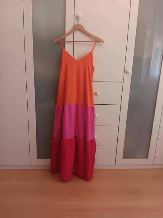 Vestido tricolor novo