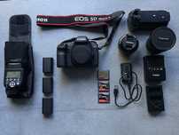 Aparat Canon 5d mark II w zestawie - MAŁY PRZEBIEG 2 obiektywy i lampa