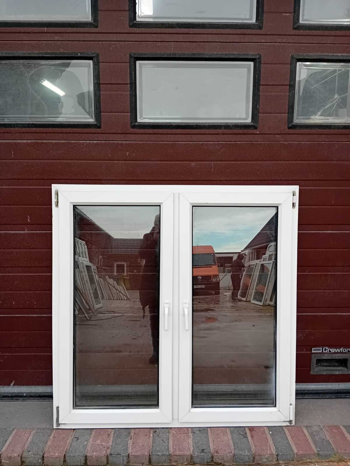 Okno dwuskrzydłowe 134x134 białe używane DOWÓZ CAŁY KRAJ
