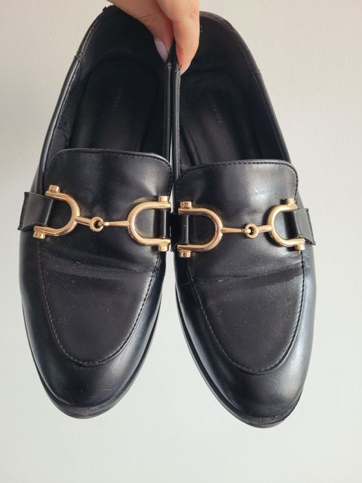 Mokasyny loafersy z klamrą 38