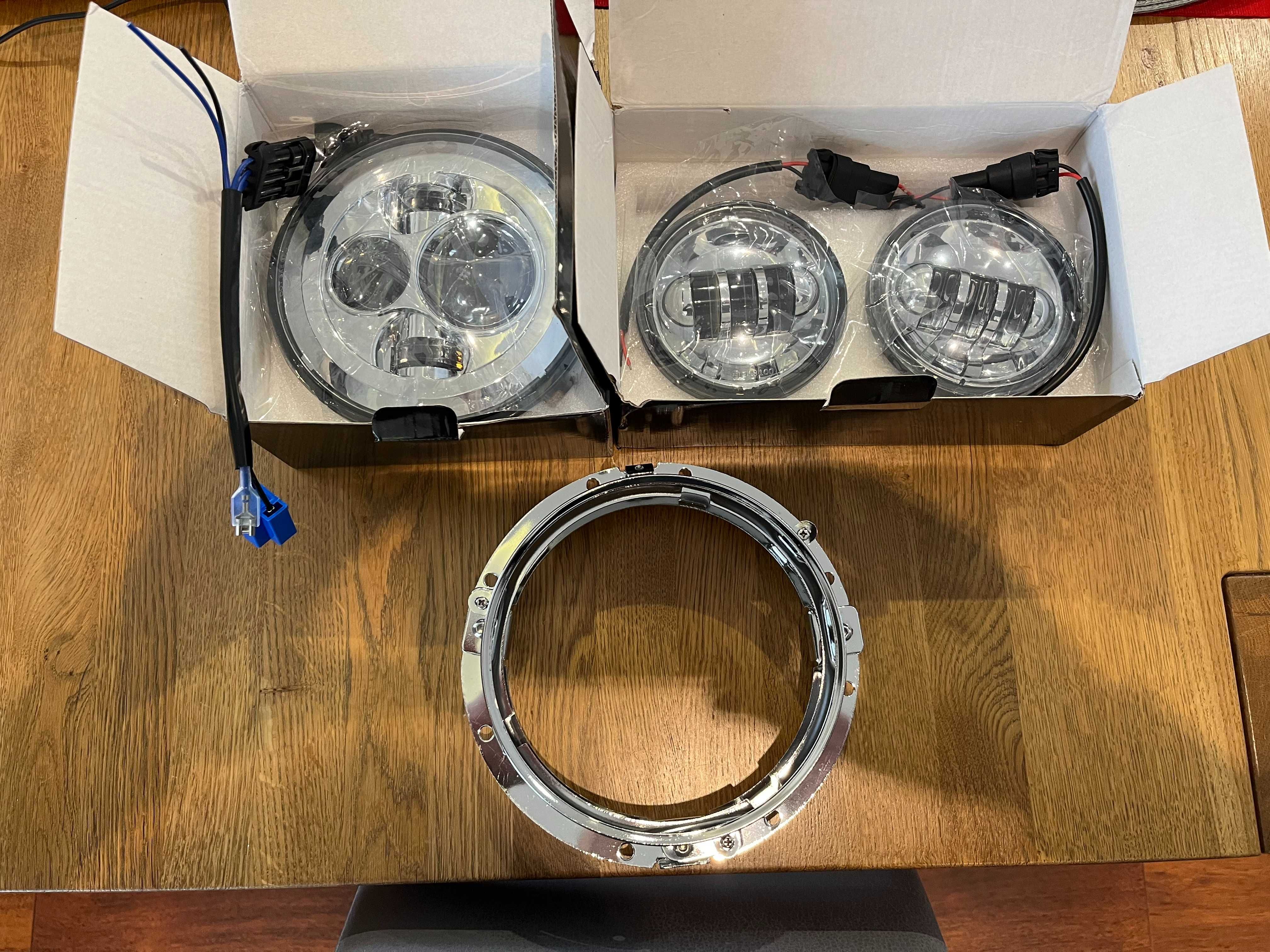 Lampa wkład 7 cali LED, lightbary 4,5" Harley Honda Suzuki Yamaha