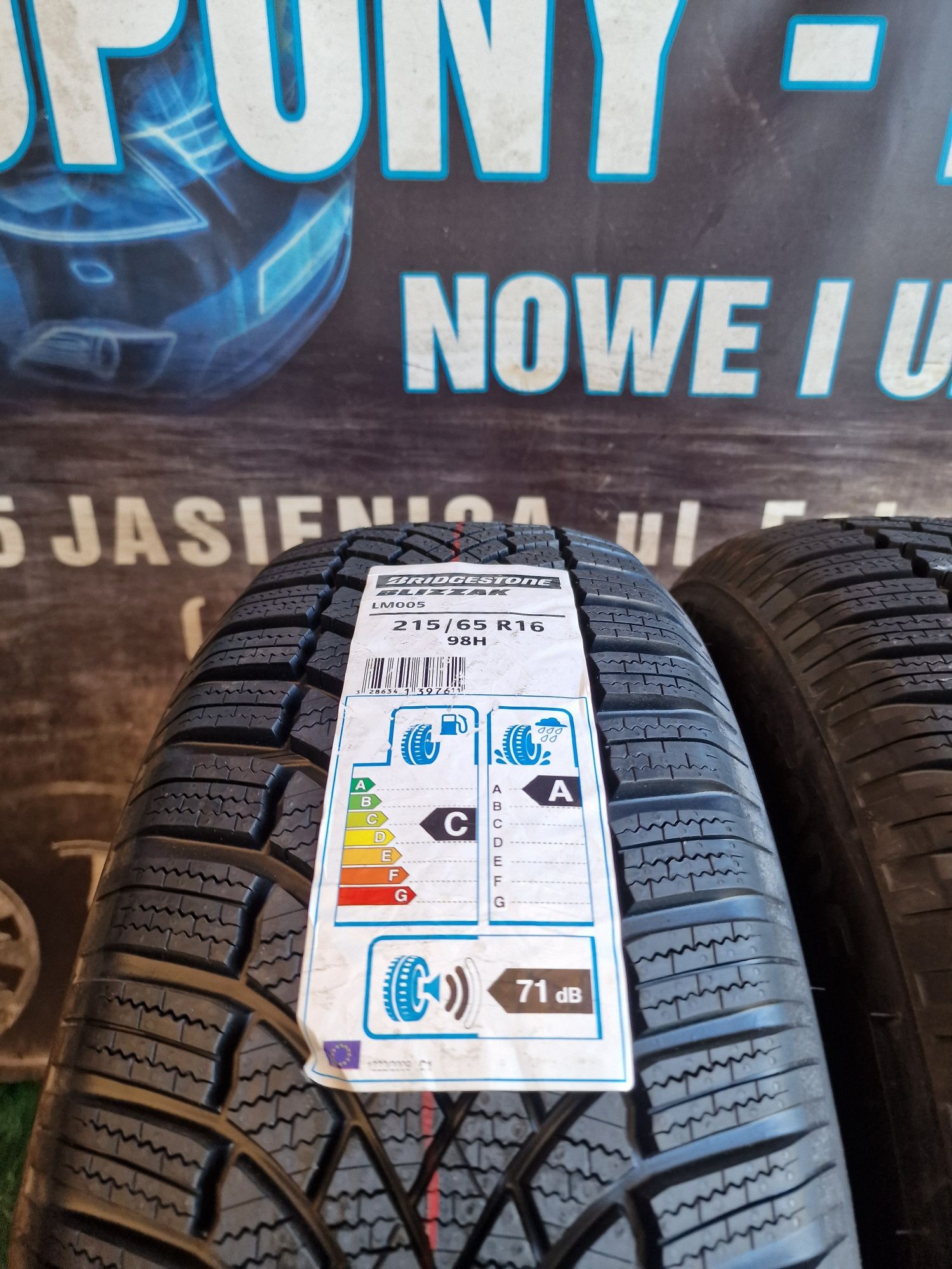 Opony zimowe 215/65/16 Bridgestone Para Nowe