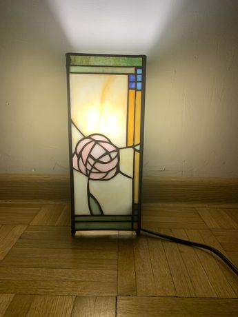 Witrażowa lampka, prostokątka, śliczna