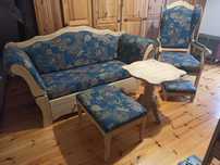 Zestaw mebli sofa, fotel, stolik