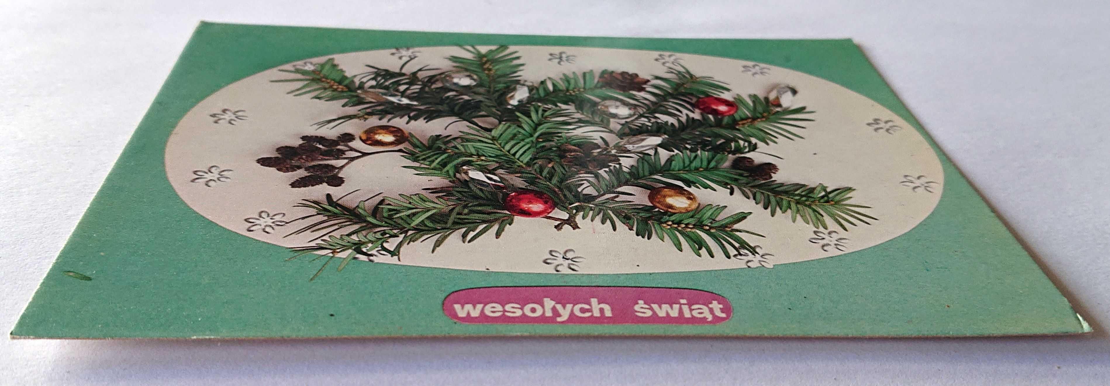 Kartka pocztowa - Wesołych Świąt - KAW RUCH - czysta - 1978 r. - Nr 22