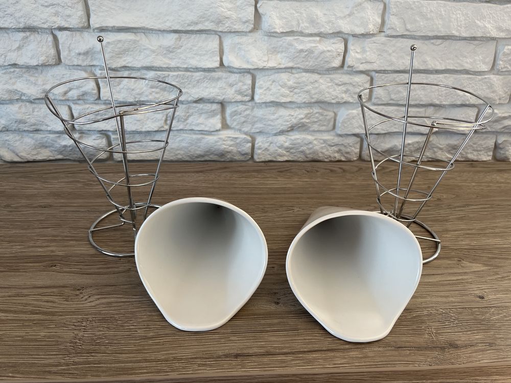 Rożek do frytek porcelanowy