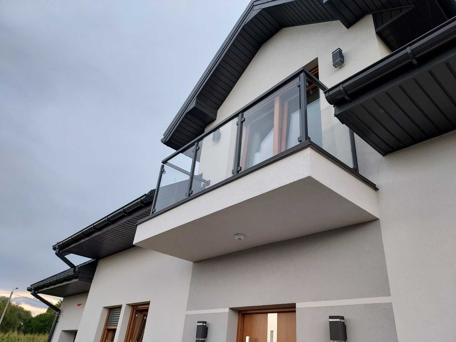 Balustrady z montażem szklane, nierdzewne, ze stali  INOX-FORCE