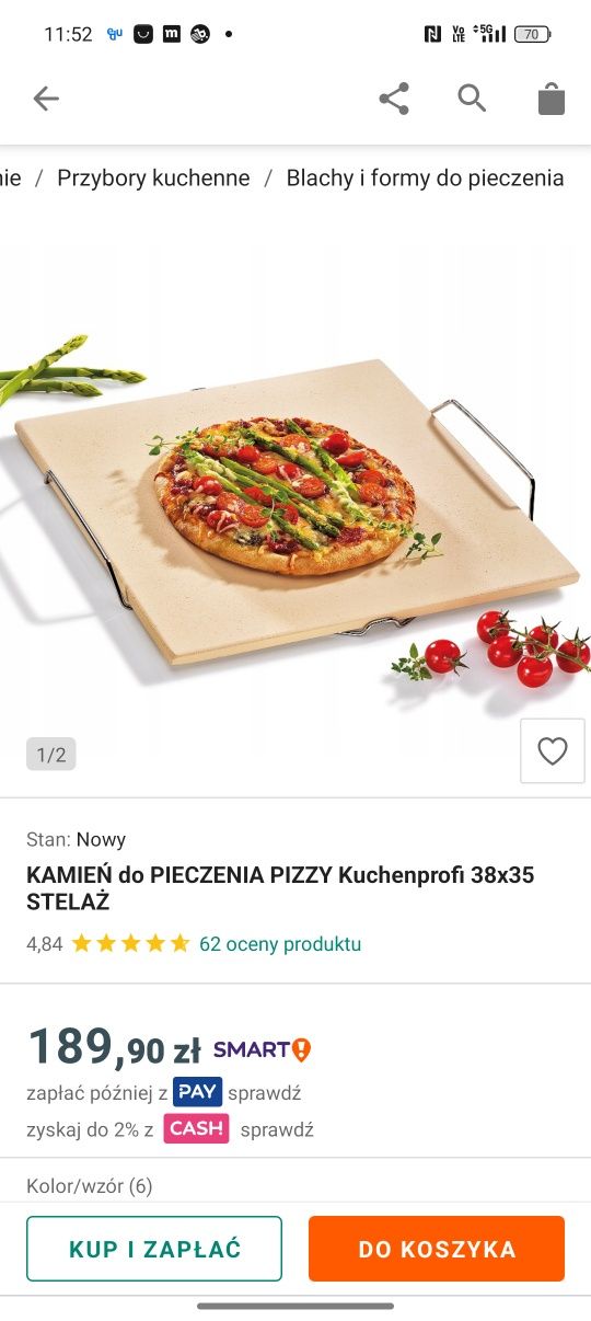 Kamień do pizzy nowy