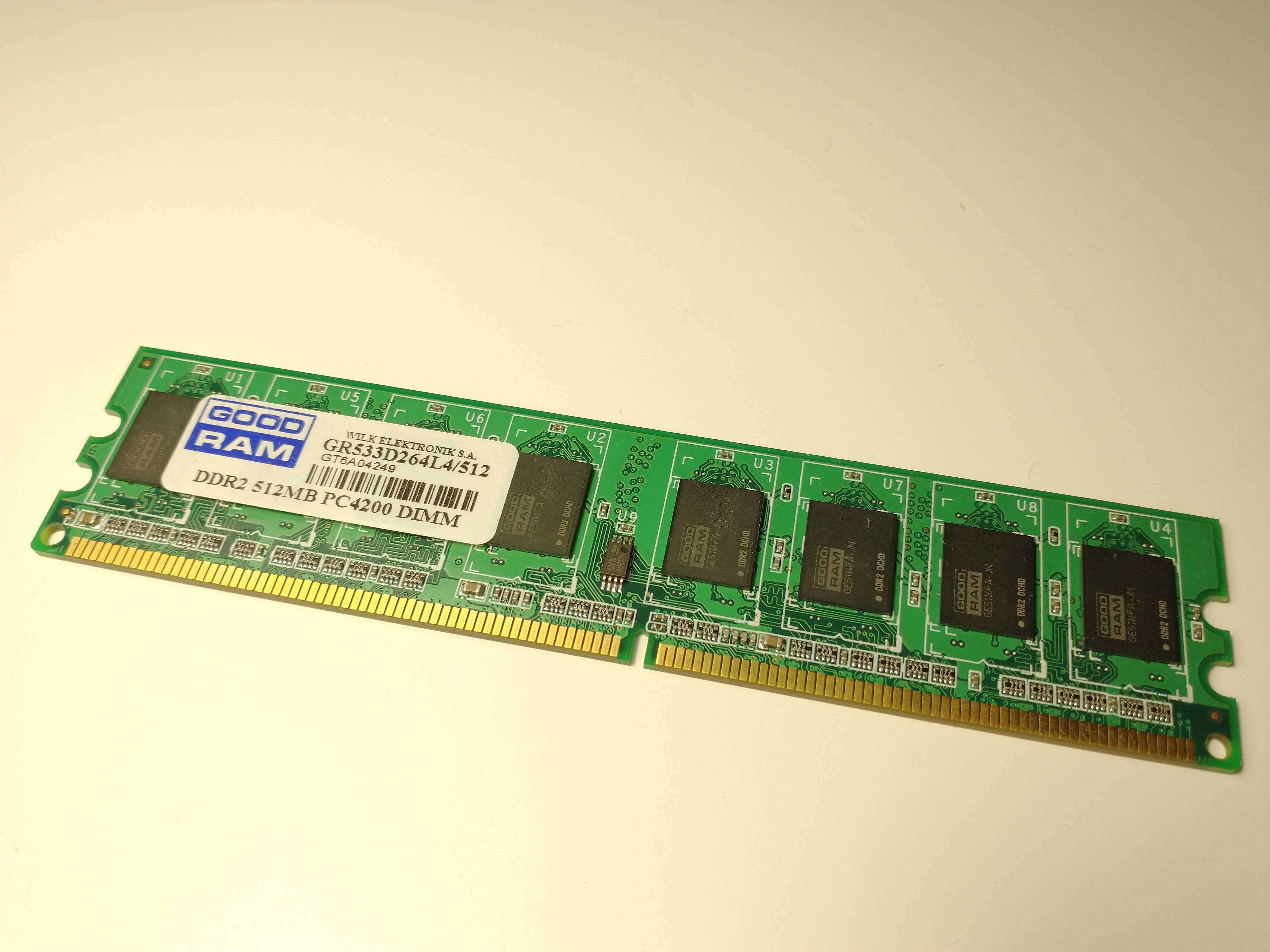 Pamięć RAM, DDR2, DDR2-533, 266 MHz, PC4200, 512 MB