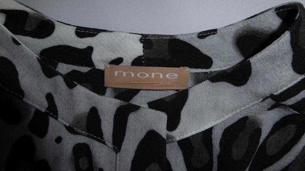 Sukienka przed kolana z paskiem piękna śnieżna pantera VERA MONI r. 46