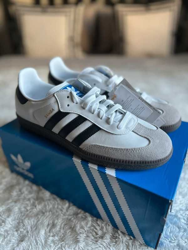 New Buty /Samba og*/ adidas_White-Czarne paski / uniseks/ r.41