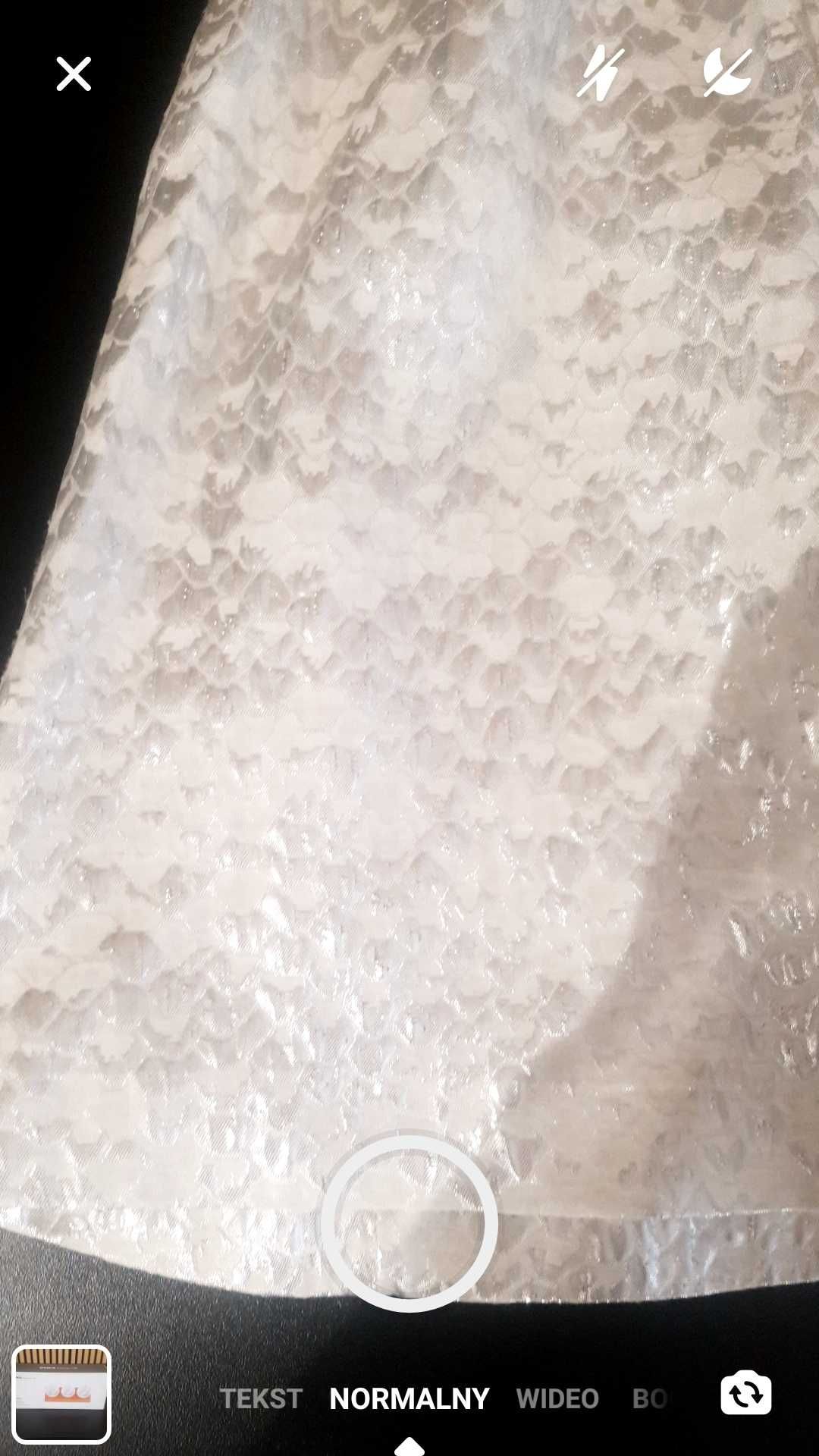 Spódnica Mohito 34 biala srebna