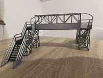 Miniatura ponte pedonal escala 1/32