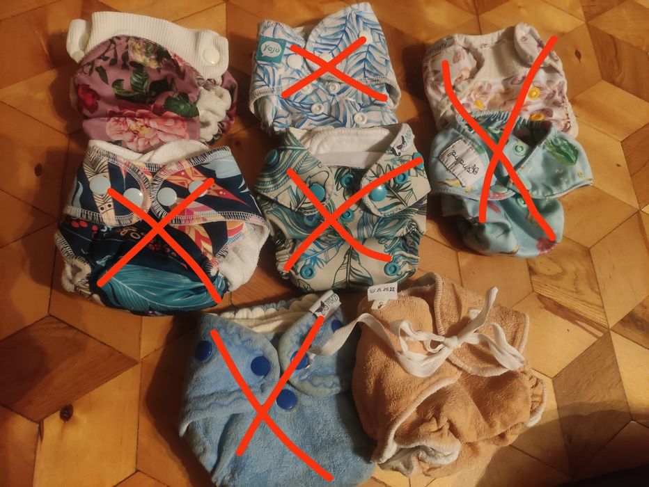 12 pieluch pieluszki wielorazowe NB i MOS wielopielo różne marki