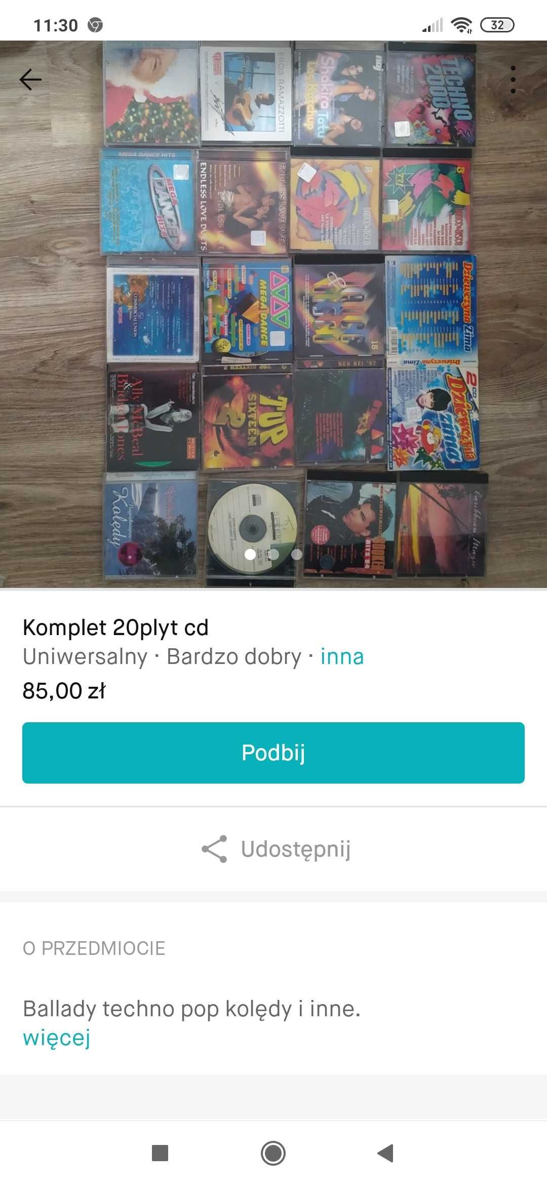 Komplet plyt cd 20szt