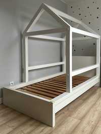 Łóżko MALM (IKEA) z ręcznie wykonanym domkiem
