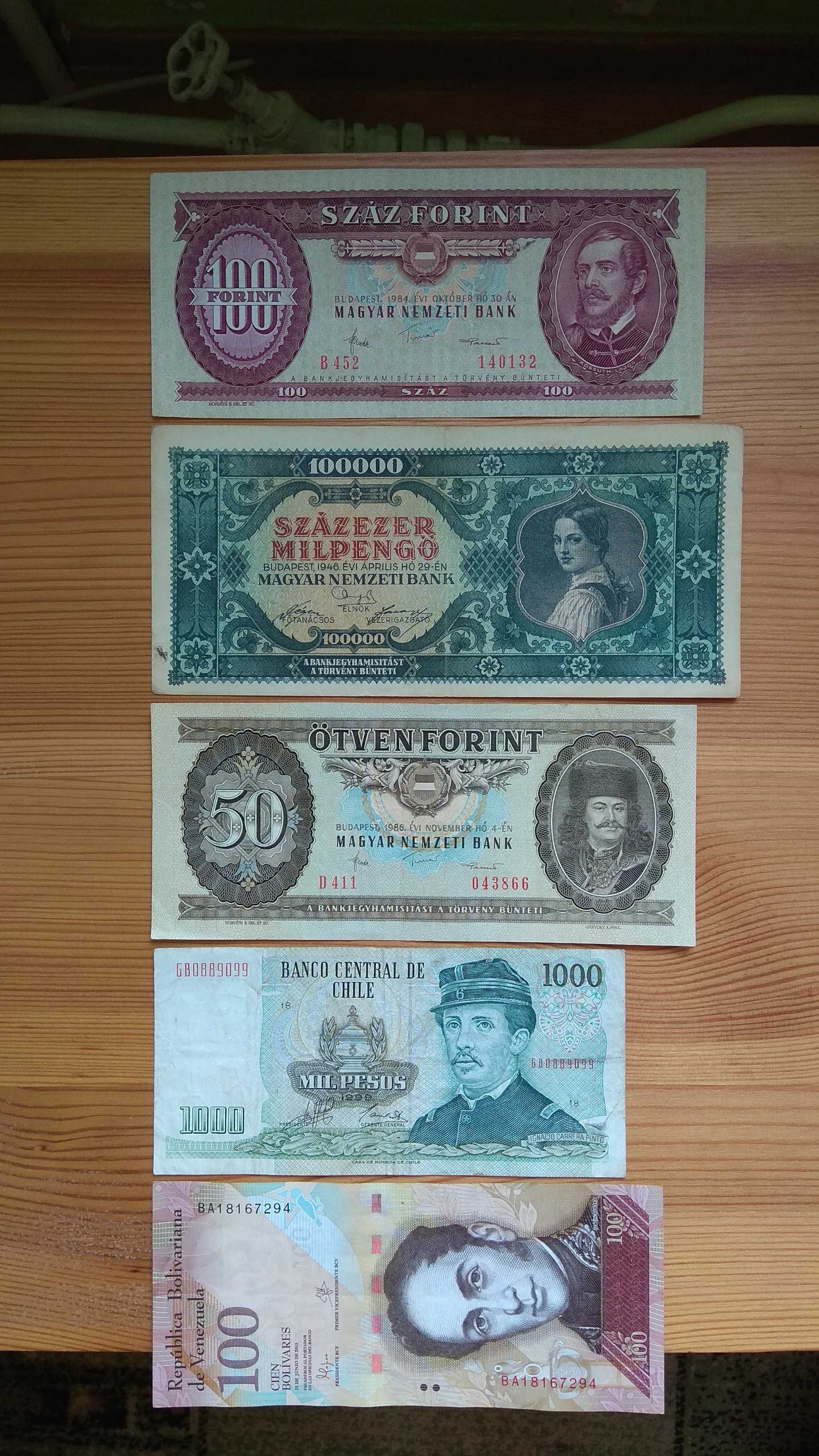 zestaw oryginalnych banknotów różne kraje