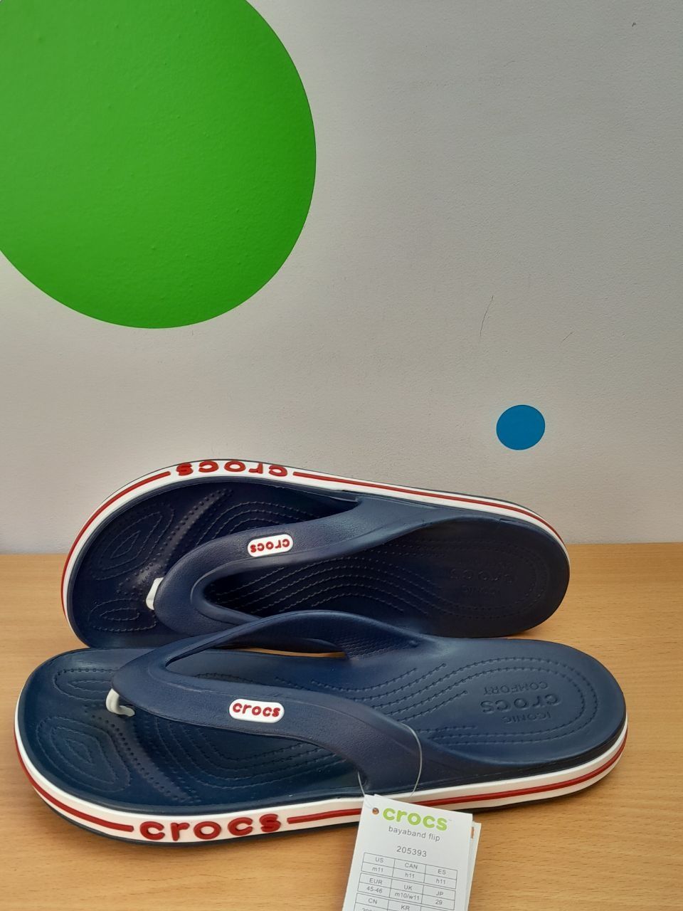 Уцінка ! CROCS Bayaband Flip Navy  Чоловічі крокси  розмір  44